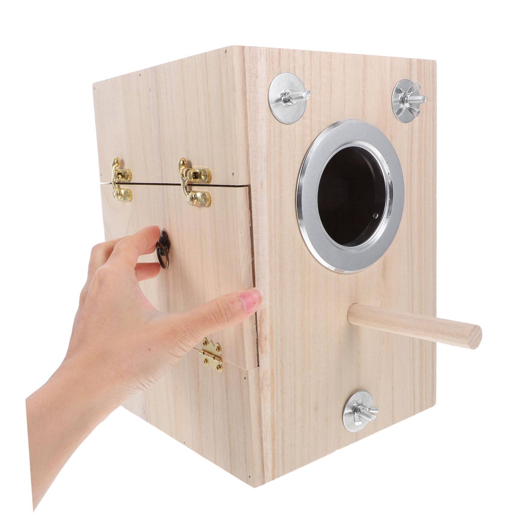 Sosoport Caja De Cría De Soporte para Nido De Pájaros Casa para Pájaros De Madera