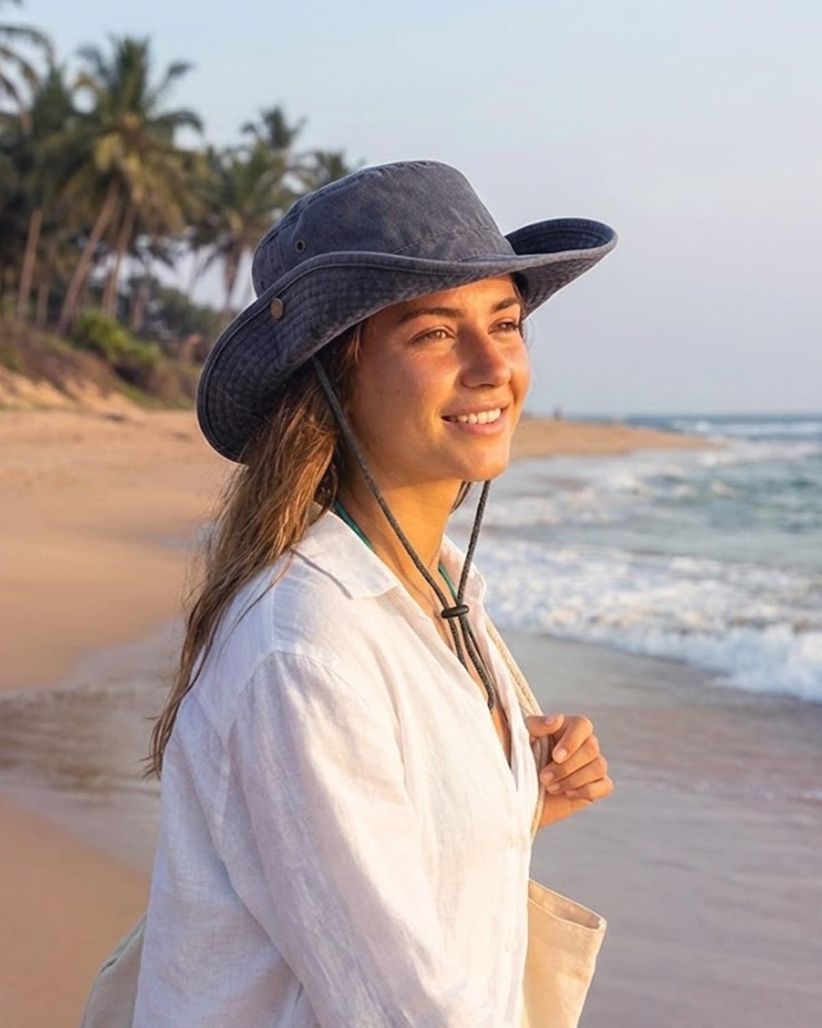 Zylioo Chapeau Safari Homme Grande Taille XL/XXL/3XL UPF50+ Coton Lavé à Large Bord pour Randonnée, Pêche, Escalade, Camping
