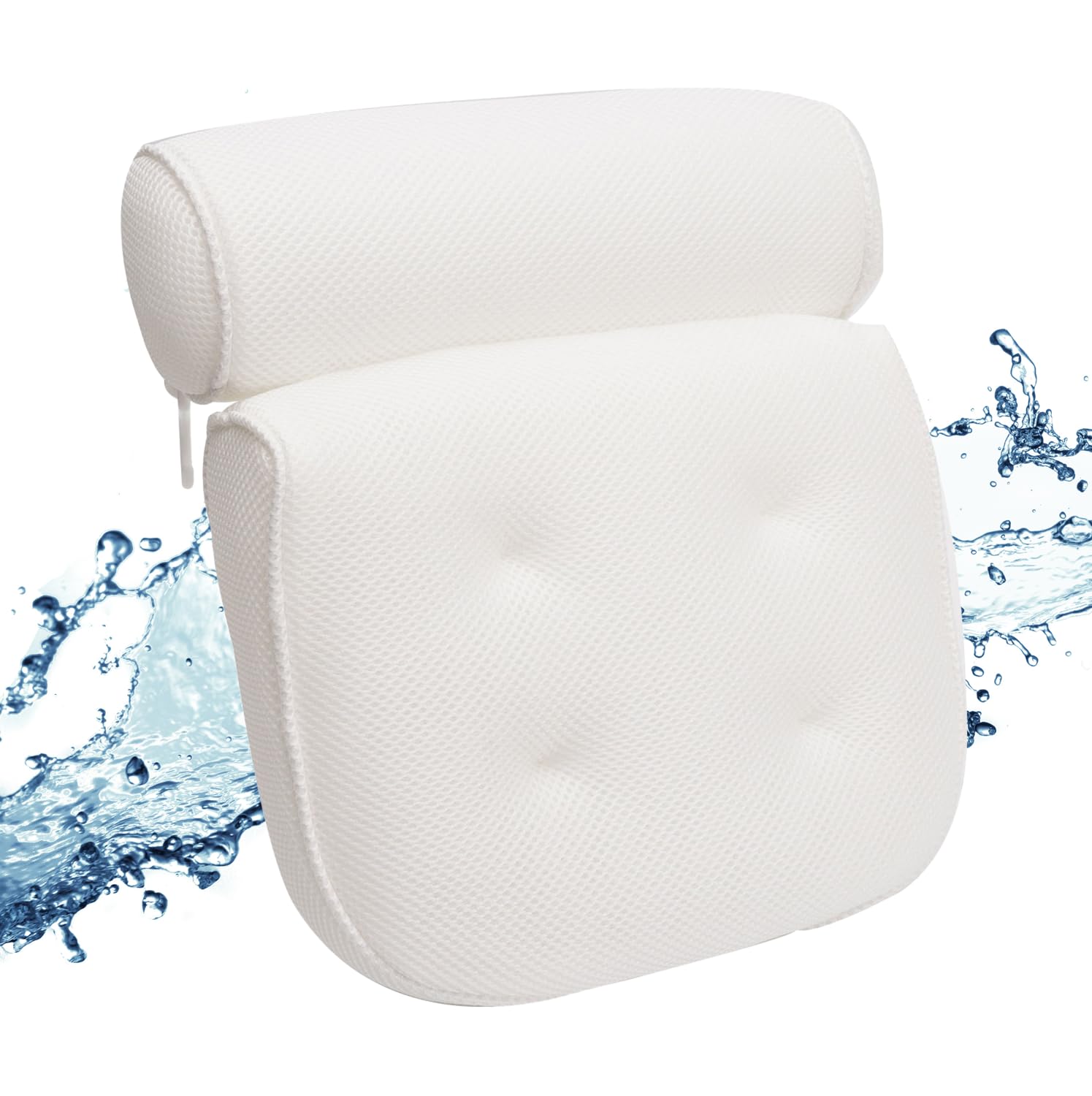 Wellness Luxuriöses Badewannenkissen für Pure Entspannung - Nackenkissen für Badewanne, Ergonomische 2-Kammer-Nackenstütze - Das Wohlfühlkissen für Ihr Bad