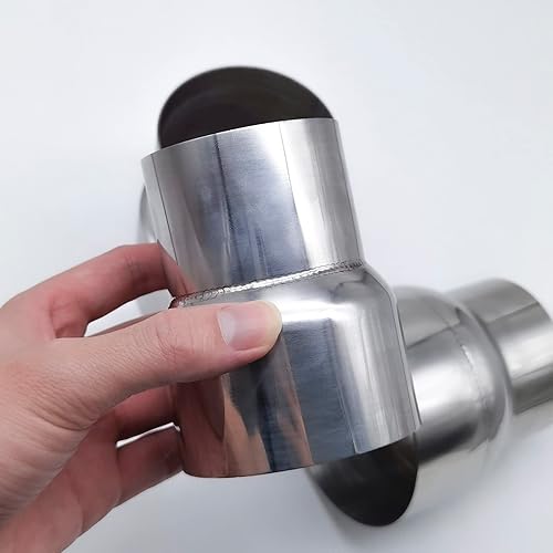 Miniatura 5 de QISF Conector adaptador de escape de acero inoxidable 304 3 "ID a 4 "OD, 4" longitud total del tubo de escape reductor