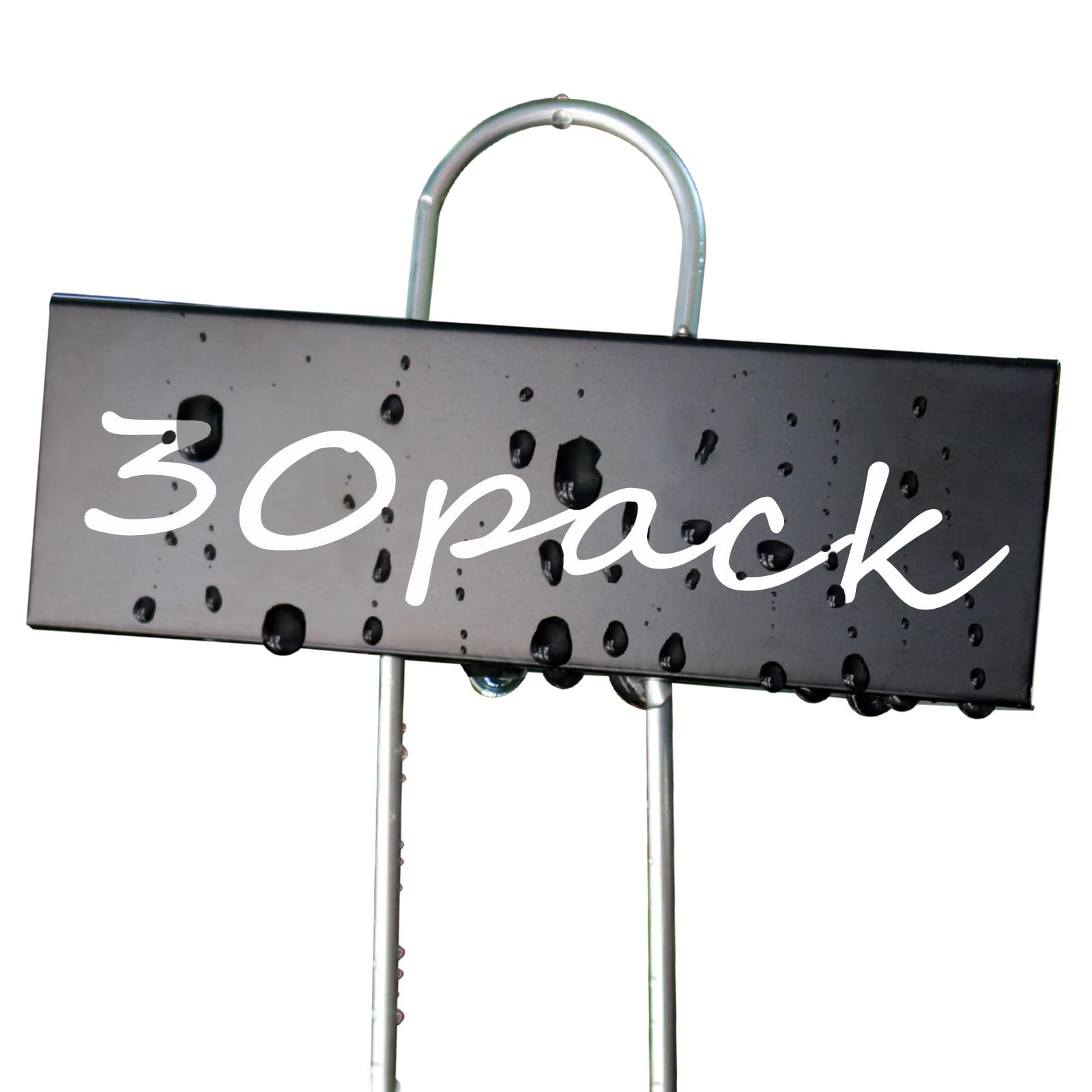 Lot de 30 étiquettes en métal en acier inoxydable résistant aux intempéries pour plantes de jardin avec stylo pour semis, fleurs, herbes, légumes (noir)