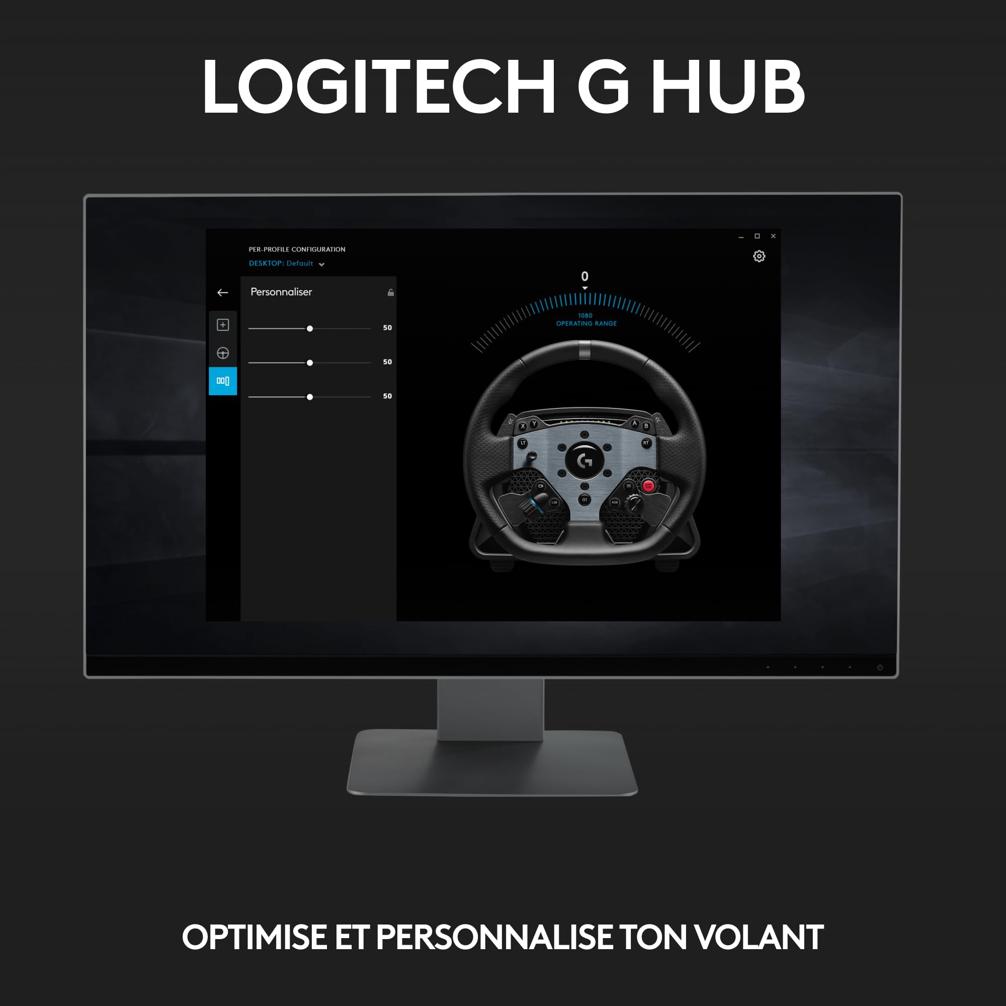 Logitech G PRO Racing Wheel pour PC, Direct Drive 11 Nm, TRUEFORCE, palettes magnétiques de changement de vitesse, double embrayage, écran OLED, relâche rapide, dispositions boutons PRO - Noir
