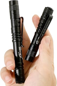 Handheld Pen Flashlight 150 Lumens Lamp Clip Mini Pen Light Small Pocket Penlight Long and Short 1