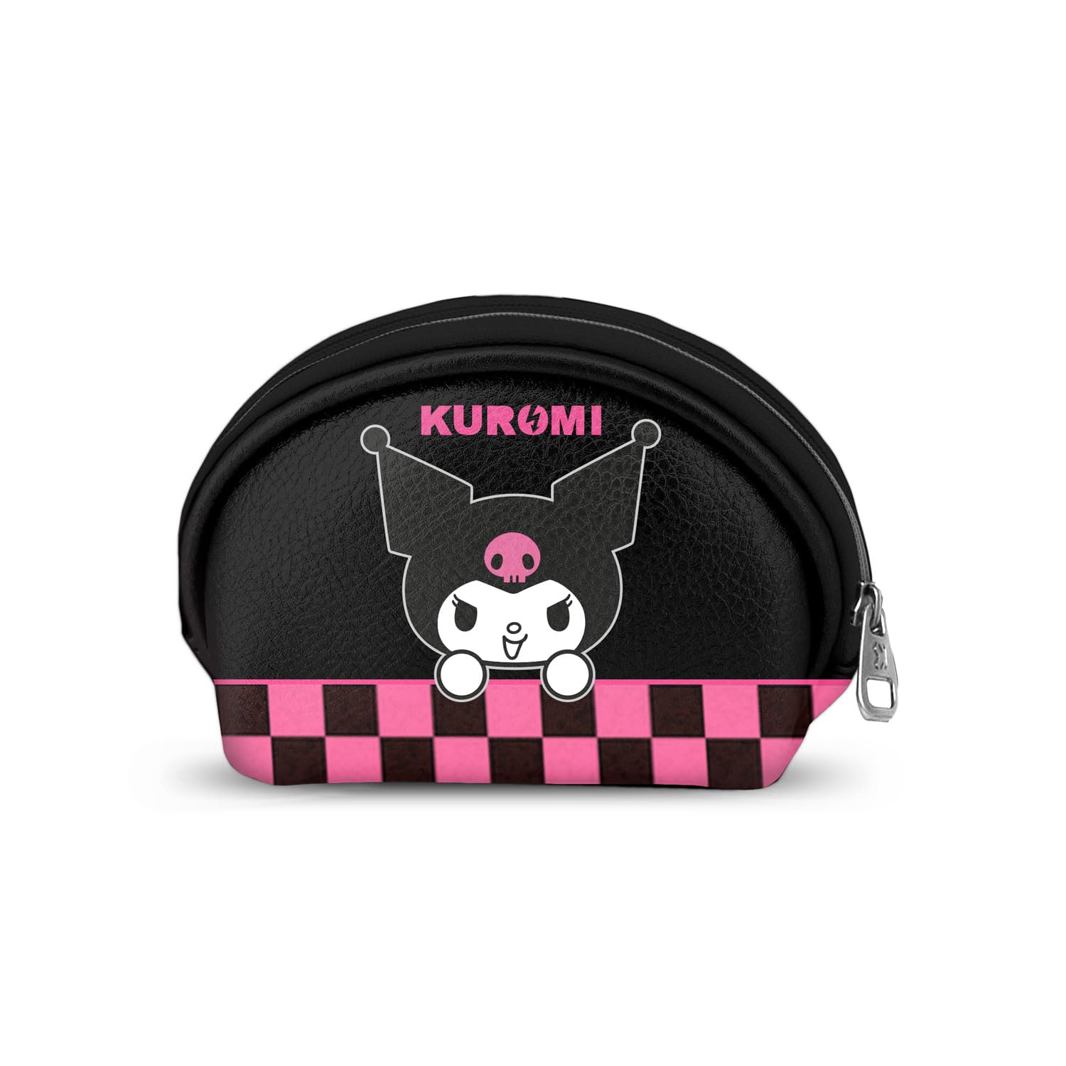 Sanrio Kuromi Szachy Casual Owalna portmonetka na monety, wielokolorowa, 12 x 9 cm, Wielokolorowy Kuromi, Jeden rozmiar, Zwykła owalna portmonetka