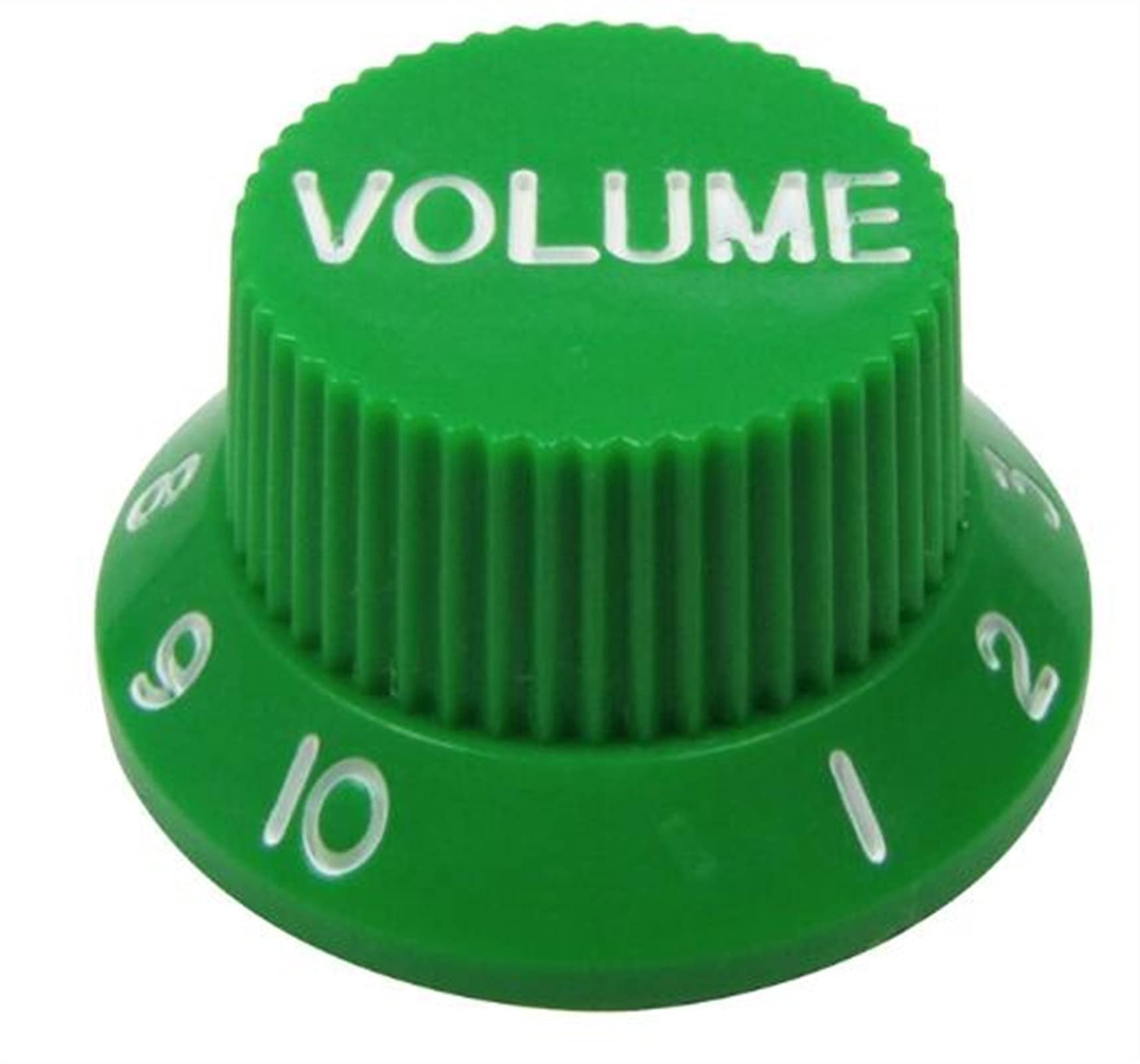 Bouton de contrôle de guitare vert GUMMMY en acrylique noir pour basse 2 pièces
