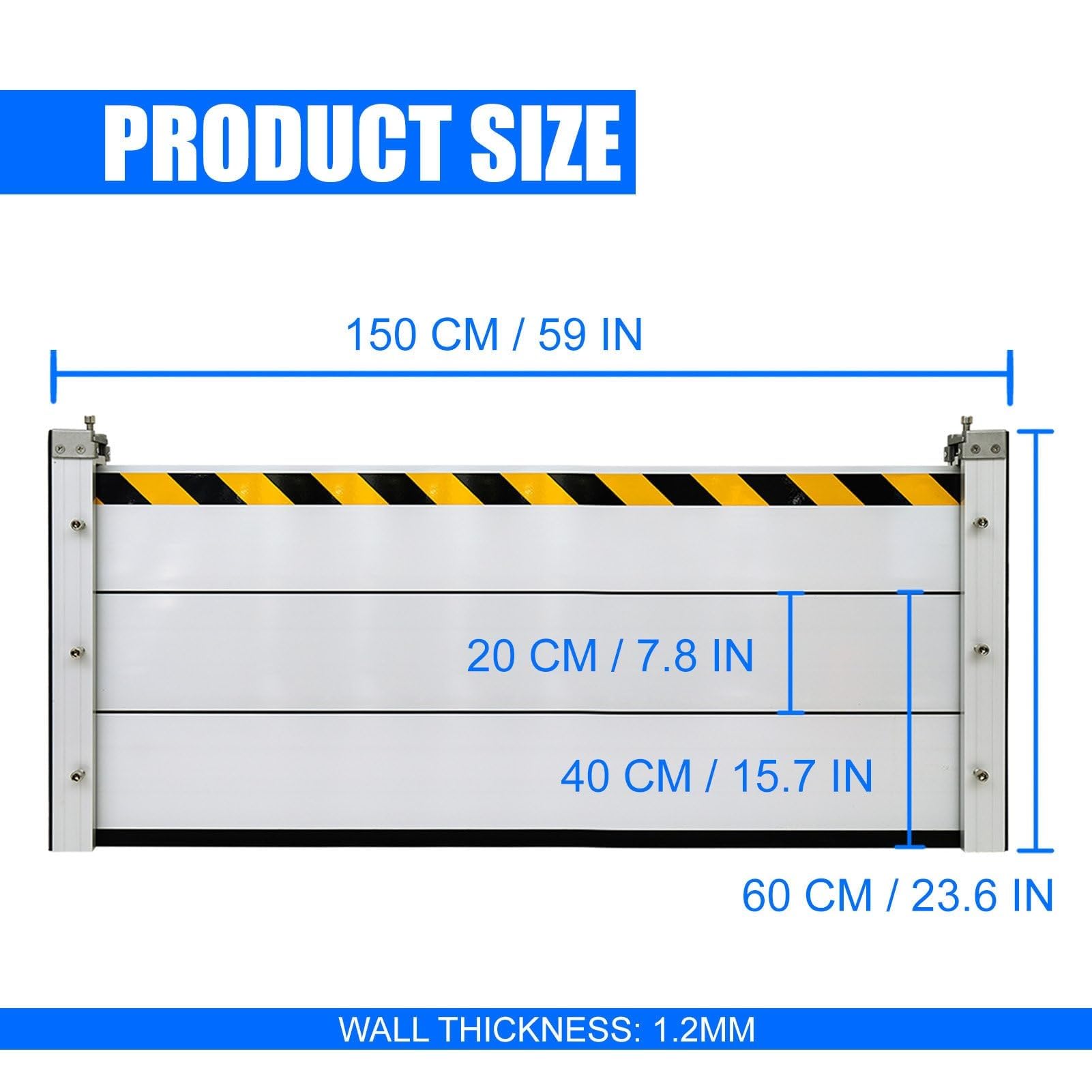 Barrera contra inundaciones, Barrera contra inundaciones, Barrera de Agua, Deflector de Aluminio Resistente, Barrera Impermeable para ríos, represas temporales para garajes, hospit