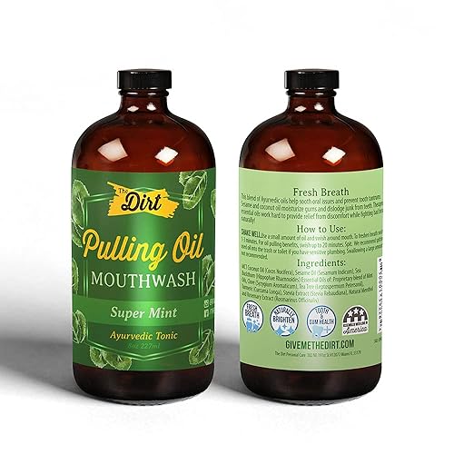 Miniatura 5 de THE DIRT Oil Pulling - Enjuague bucal sin gluten, aceite ayurvédico para dientes, elimina la placa, el sarro, el mal aliento y blanquea los dientes