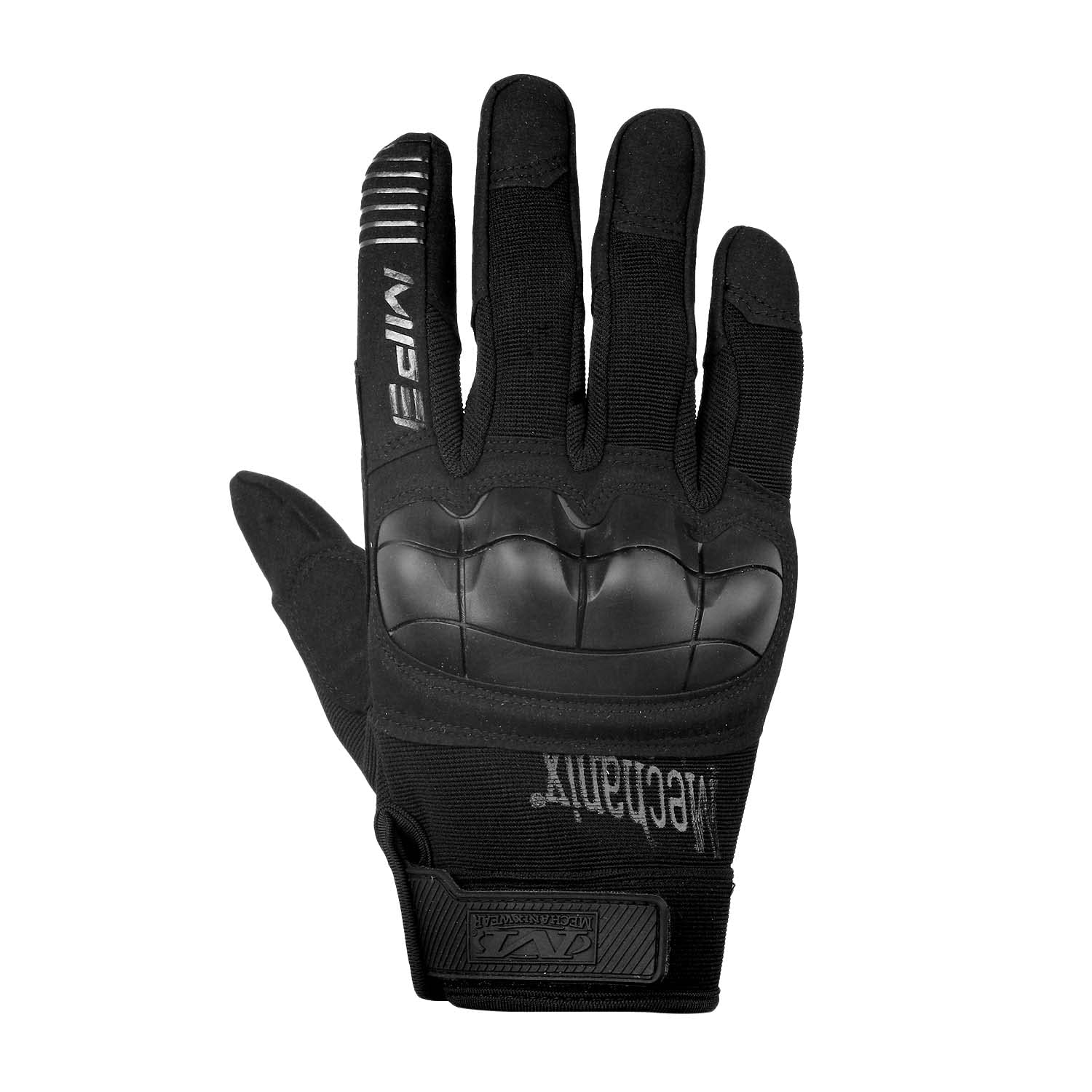 ZaySoo Full Hand Gloves for Men Bike Riding, Anti-Sweat Breathable for Hiking,Cyclling,Travelling,Camping, Motorcycle - Velcrowrist Black