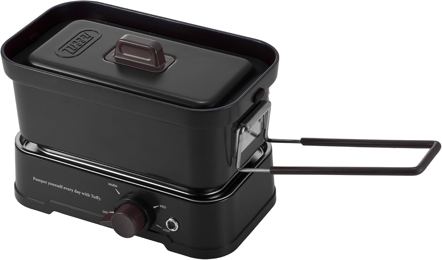 【Toffy/トフィー】 ホットメスティン K-MS1 電気メスティン 直火対応 火力調節 炊飯 焼く 煮る 蒸す 炒める 1L レトロ リッチブラック