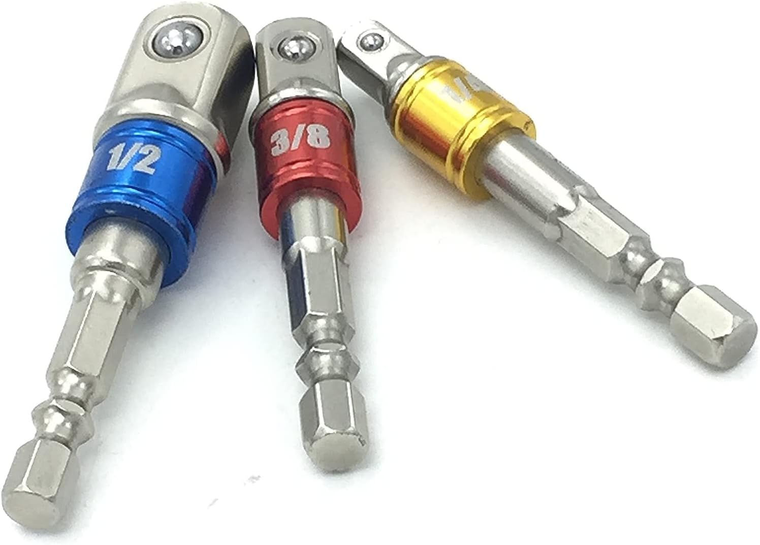 PANOVO (3Pcs)PE-14000 Power Hand Tools Sockets Adapter sets, Hex Square Nuts Driver Drill Impact Socket Extension Bit Adapter Socket Wrench Adapter Set 1/4" 3/8" 1/2" drive. : Tools & Home Improvement