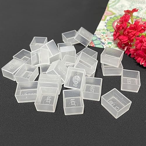 Miniatura 7 de 150 piezas de plástico transparente vacío para acuarelas  0.07 onzas líquidas de capacidad, bandejas de pintura recargables para acuarelas sólidas