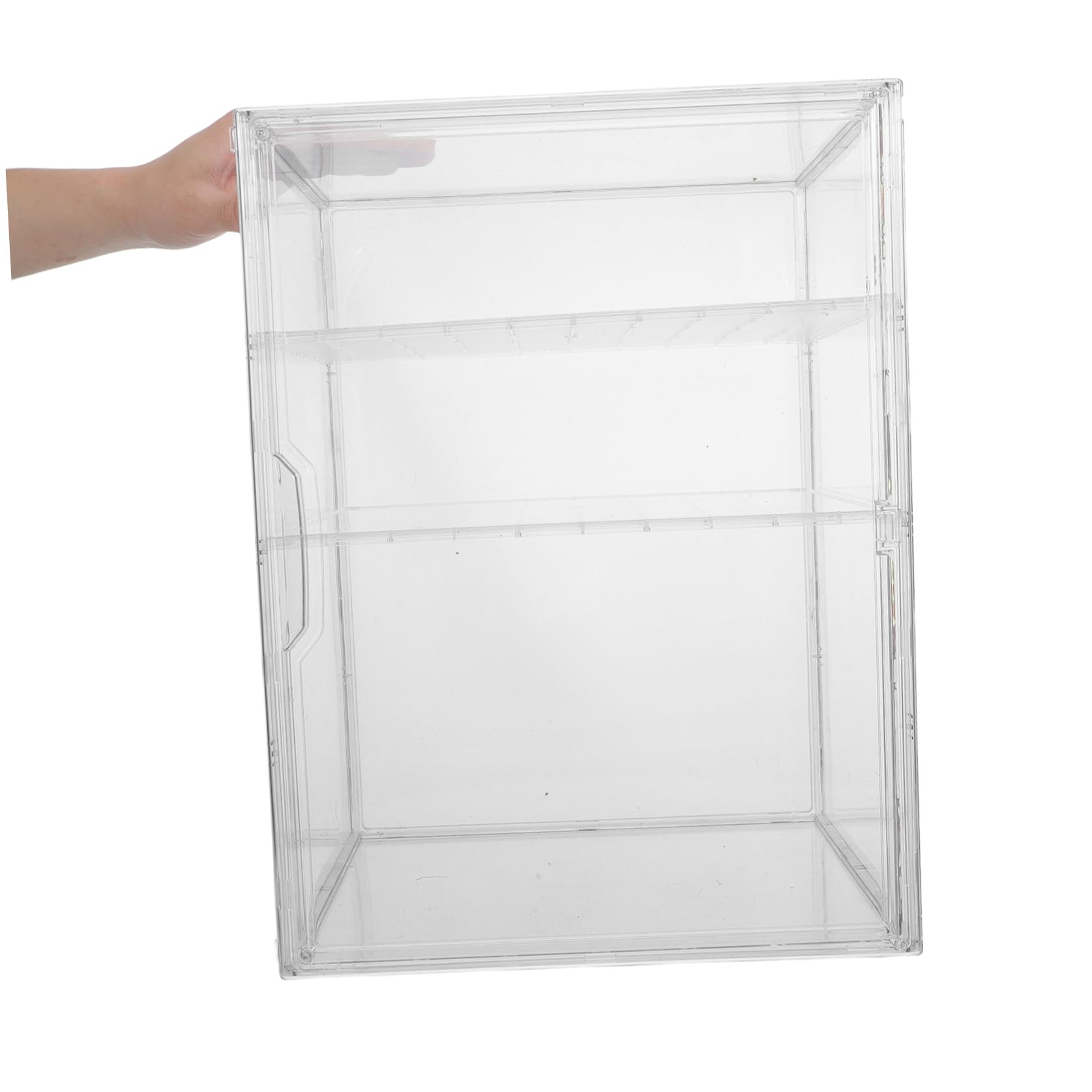 Babyflaschen und Magnetischer Tür Aufbewahrungsbox aus Acryl mit 3 Ebenen Verstellbaren Trennwänden zum Schutz vor Kratzern für Badezimmer und Kinderzimmer