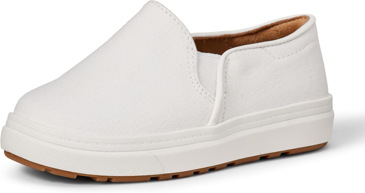 Amazon Essentials Unisex Kids and Toddlers' Canvas Slip-on Sneakers