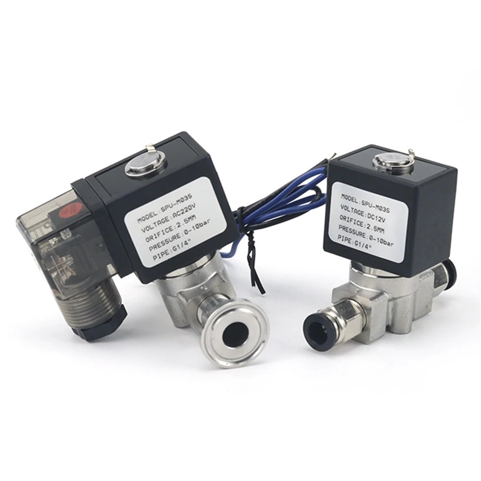 Électrovanne 1/4 pouce étanche silicone DC12V TYPE2