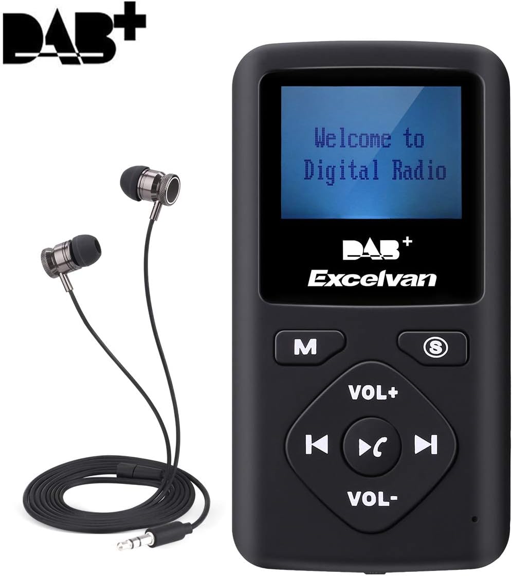 Excelvan Portable DAB / DAB+ Digital Radios Personal Pocket FM Radio with Bluetooth and MP3 Player