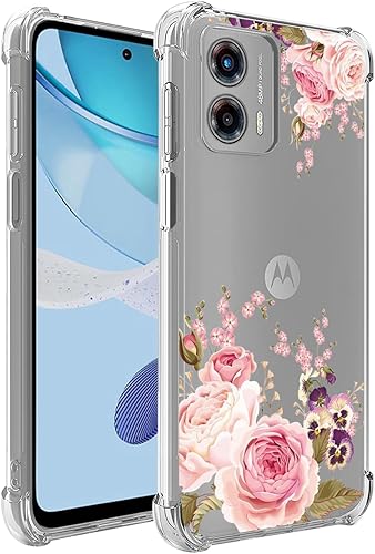 Miniatura 6 de Phone Case for Moto G 5G 2023 Case, Motorola G 5G 2023 Case Girls Women, Slim Shockproof Clear Floral Pattern Soft Flexible TPU Protective Cover for