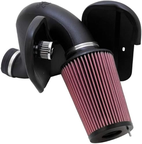 K&N Sistema de admisión de aire frío Filtro de aire de alto flujo, aumento del rendimiento y remolque Compatible con Dodge 2003-2007RAM 2500,3500,