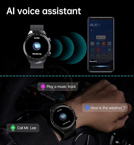 Miniatura 4 de suinsist- Reloj inteligente 2021 con llamadas rastreador de actividad con monitor de sueño monitor de actividad con pantalla táctil HD de 4 cm