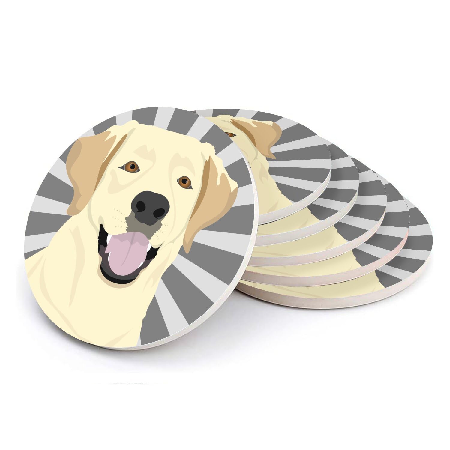 Sous verre ronds en céramique Labrador le cadeau idéal pour amoureux de chiens