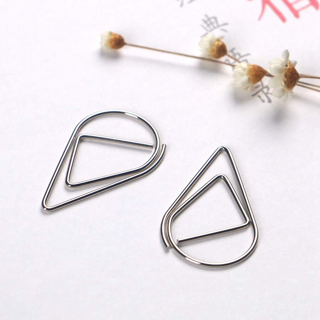 Graffette Metalliche A Forma Di Goccia | Oro | Acciaio Inox | 100 Pezzi | Per Documenti - Foto 9