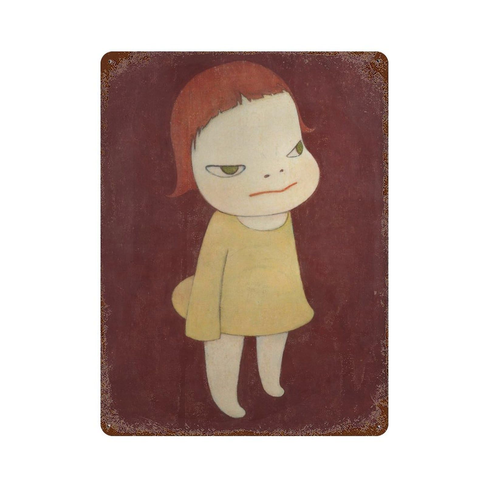 xiaoxiaoshen Cute Girl Character. Yoshitomo Nara Contemporary Wall Decor Art Metal Tin Poster Modern Home Decor Art Home Bar Shop Decorations Vintage Sign 40x30cm