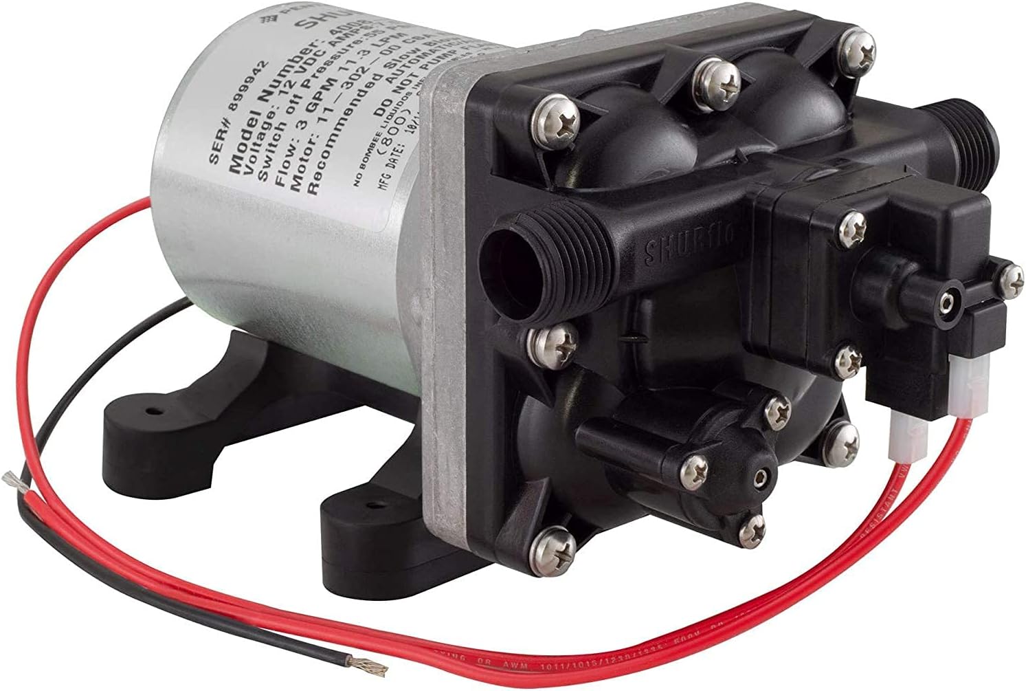 SHURFLO 4008-101-A65 New 3.0 GPM RV Water Pump Revolution