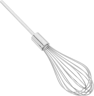 YARNOW Extra Long Thick 2mm Stainless Steel Mixer Whisk Attachment for Electric Drill and Hand Mixer Replacement, Industrial Kitchen Beater Tool for Baking and Cooking