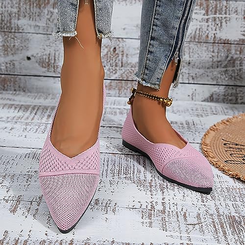 Zapatos planos de mujer transpirables estilo slip on con suela blanda flexible 2