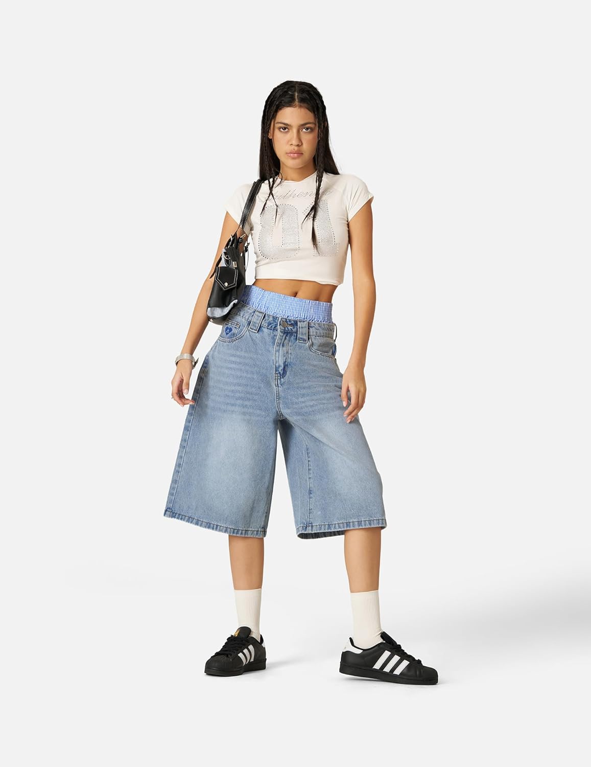 Aelfric Eden Jorts Women Baggy Double Waist Denim Shorts Streetwear Casual Summer Y2K Short Pants - Image 2