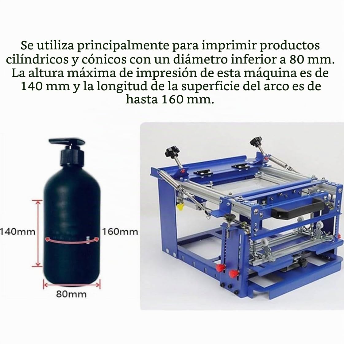 Máquina de serigrafía, máquina de serigrafía de Escritorio, área máxima de 16 * 14 cm, Prensa de serigrafía Manual, con un diámetro de Menos de 80 mm, para Ropa, Telas, Metales
