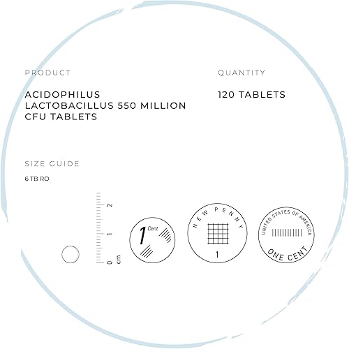 Miniatura 8 de Fitness Health Acidophilus Lactobacillus 500 millones de 60 comprimidos - Tabletas de enfermedad de viaje - Suplementos probióticos - Suplementos de