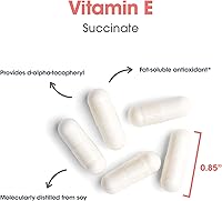 Vista 5 de Allergy Research Group Succinato de Vitamina E 400 Iu 100 Cápsulas Vegetales
