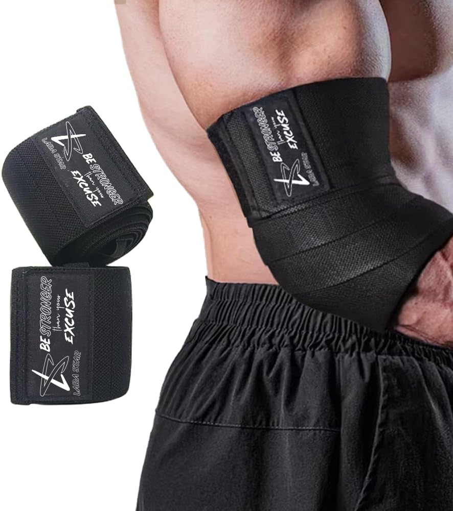 LARA STAR Microfiber Wrist Support Brace for Men & Women - Compression Handband for Carpal Tunnel, Arthritis, Tendonitis - Ideal for Gym Workouts, Sports & Daily Activities (Black)