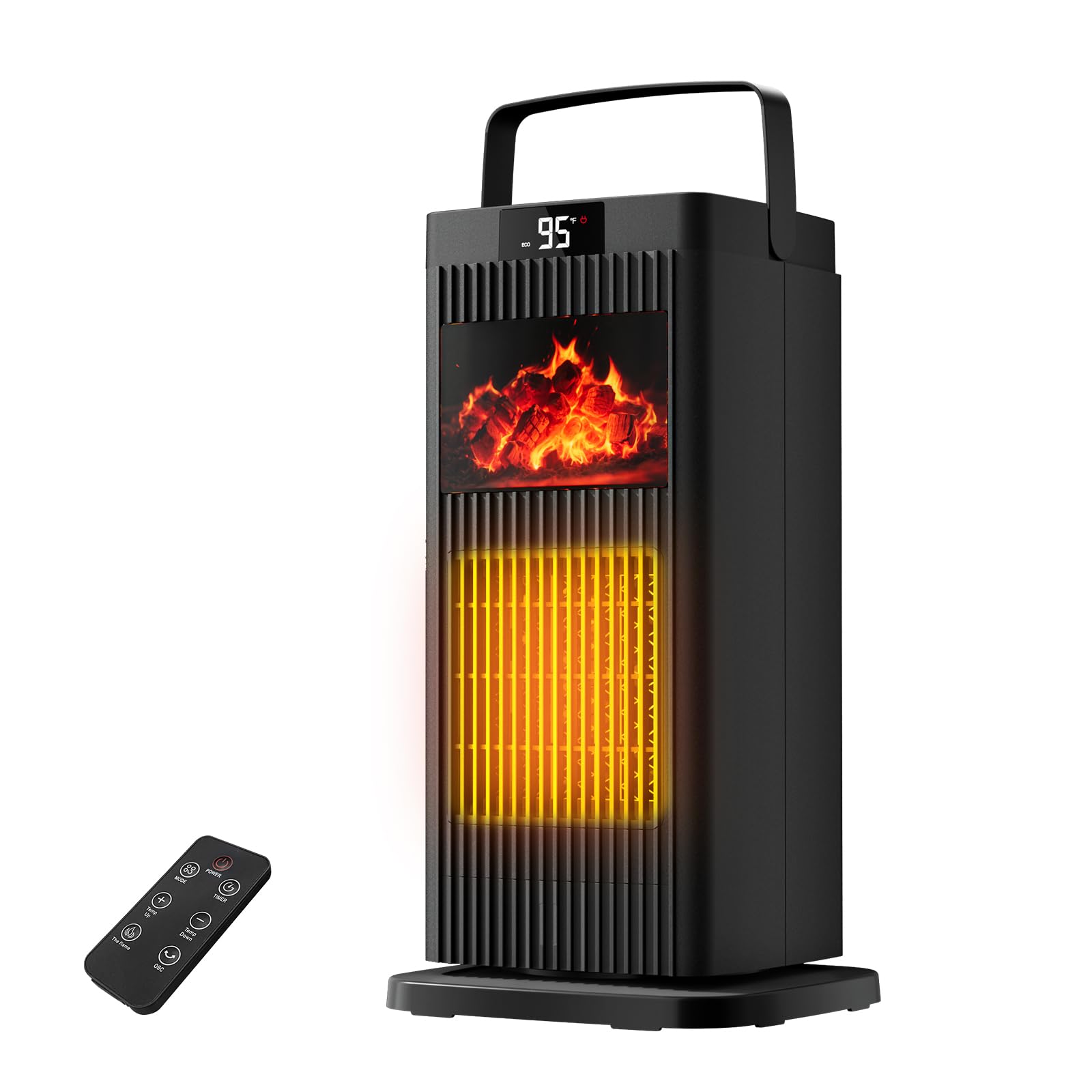 Space Heaters for Indoor Use 1500w Portable Electric Heaters for Bedroom PTC Ceramic Heater with 4 Mode 12h