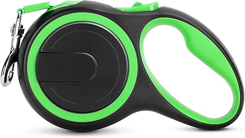 UrbanX Correa retráctil para perros Shih Tzu y otros pequeños perros de compañía con mango antideslizante. Cinta de nailon fuerte de 10 pies freno