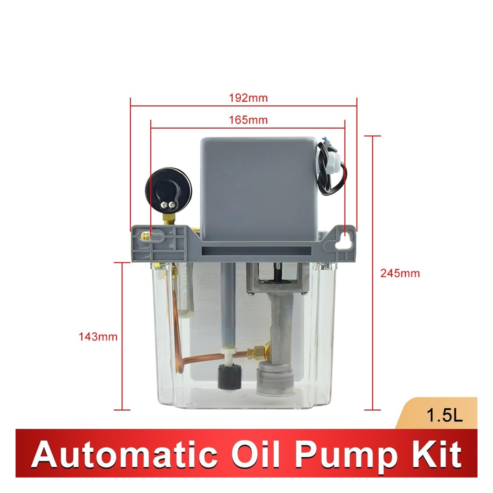 Bomba lubricante automática CNC Kit de bomba de 1,5 L, 220 V, aceite automático, CNC, grasa electromagnética(1.5L Pump Kit)