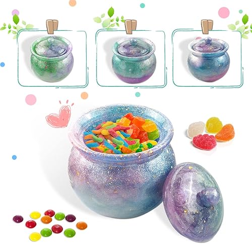 Miniatura 7 de FineInno Molde de resina para frascos, caja de almacenamiento de moldes de silicona con tapas para fundición de resina epoxi, para contenedores de