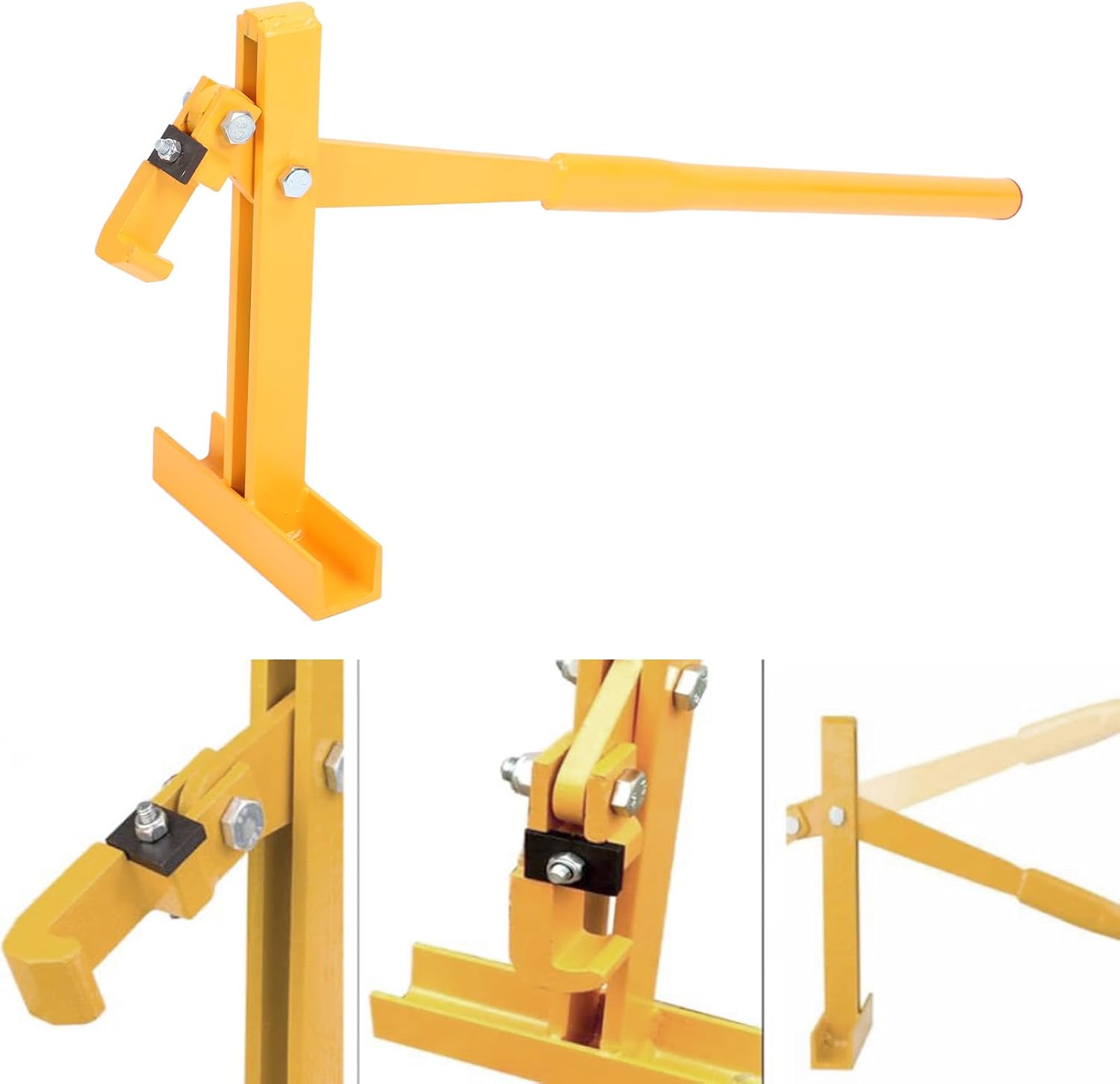 Jonlaki Stainless Steel Fence Post Remover Puller with Handle - Efficient Lifter for Farm and Ranch Use