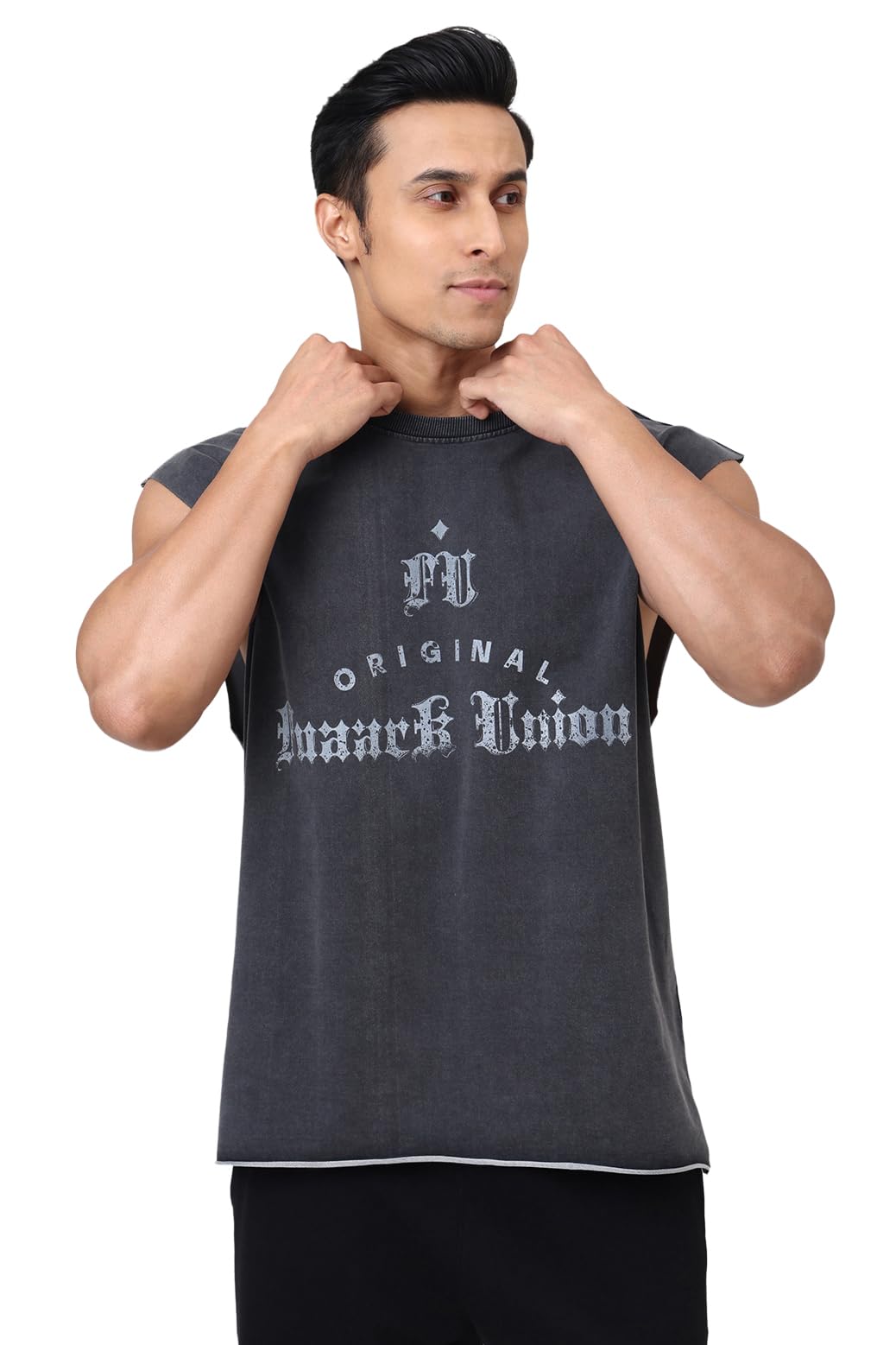 FUAARK Mens Shadow Washed Capsleeve Oversized Fit Cotton Tank-image-28