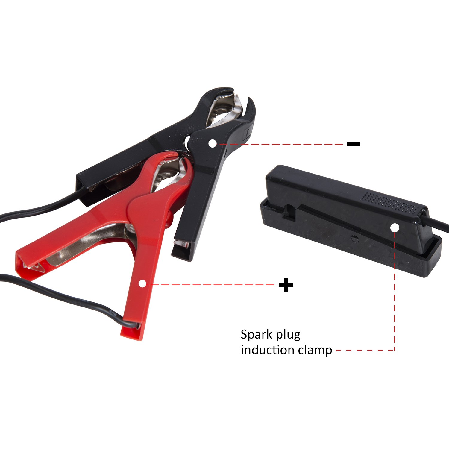 HOMCOM Pistola Stroboscopica d'Accensione con Luce Flash Xenon per Motori a Benzina, Rossa