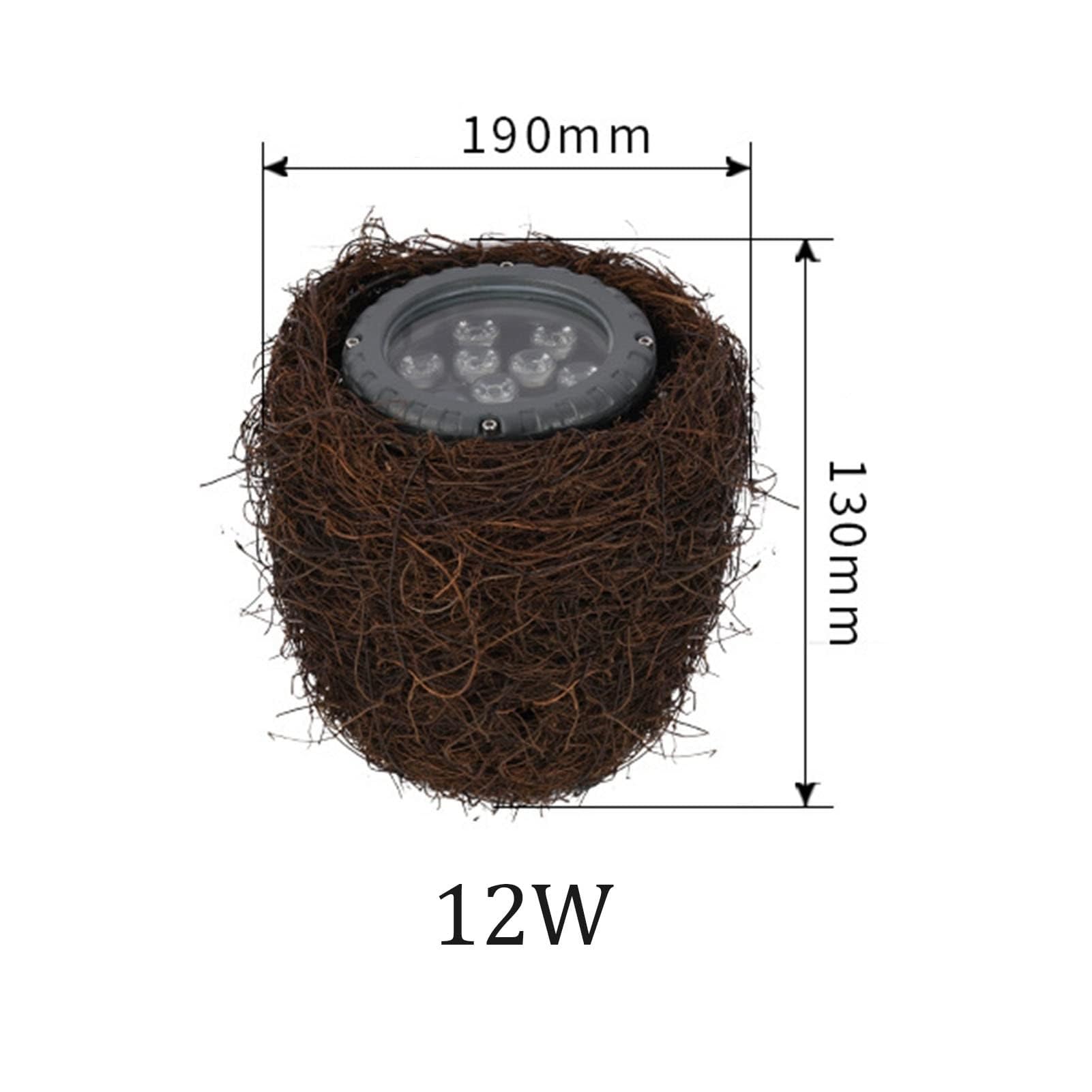 Foco LED Empotrado para Exteriores - Lámpara de Nido de pájaro Iluminación de árbol Lámpara de Paisaje para Exteriores Foco LED IP65 Luz de inundación a Prueba de Lluvia(RGB,12 W(85-265v))