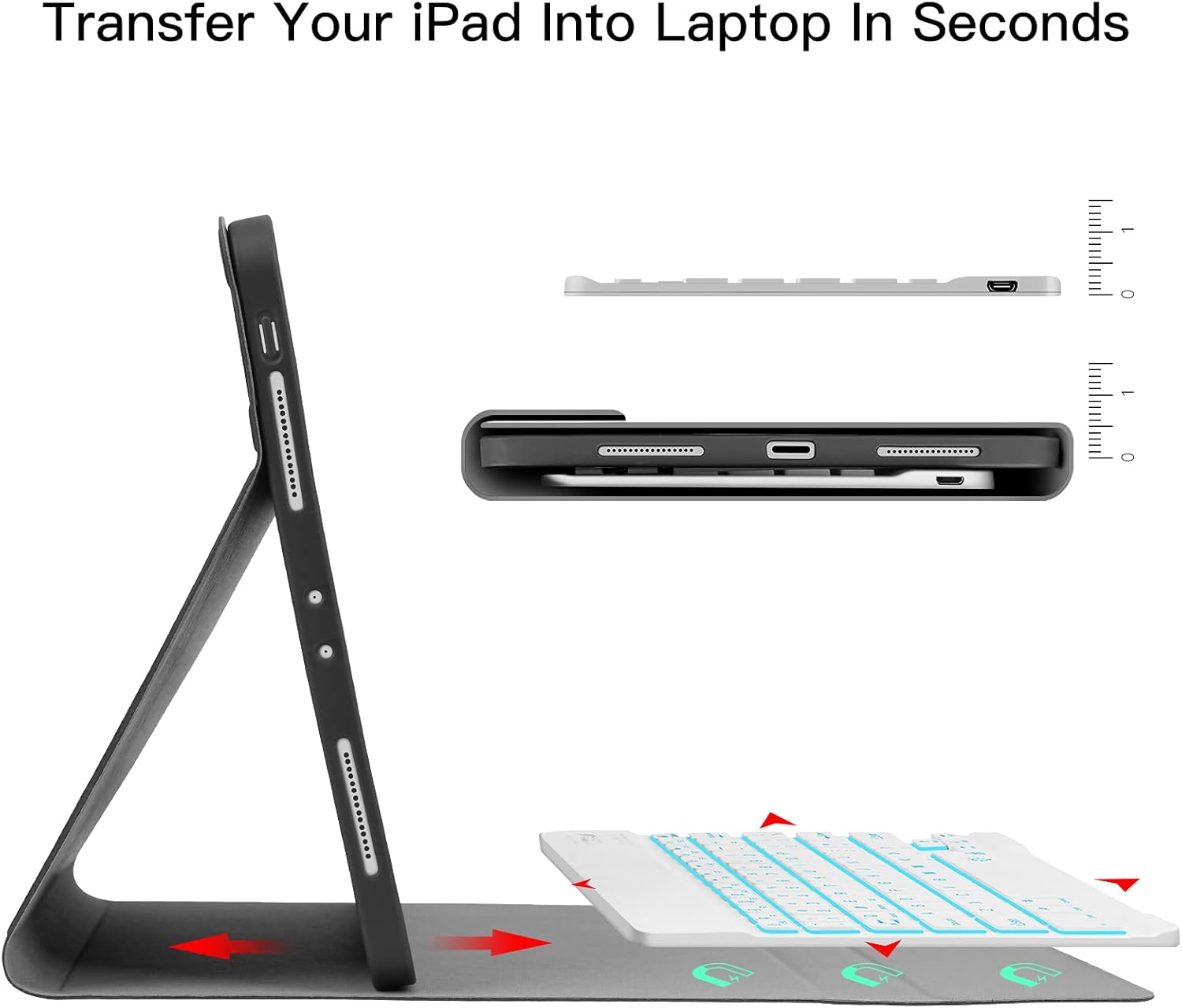 Tесh Dеаlѕ 🔥 iPad Air 5th Backlit Keyboard Case 2022 iPad Air 4th Generation 10.9 2020 iPad Pro 11 3rd/2nd/1st Gen 2021/2020/2018 Tablet Case Cover with Wireless Detachable Keyboard with Apple Pencil Holder, Blue