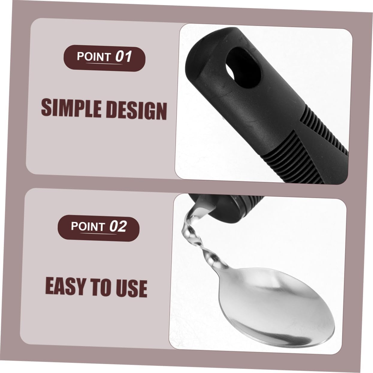 6Pcs Weighted Adaptive Utensils for Elderly Ergonomic Shake Tableware with Bendable Design for Disabled Individuals Convenient Dining for Seniors