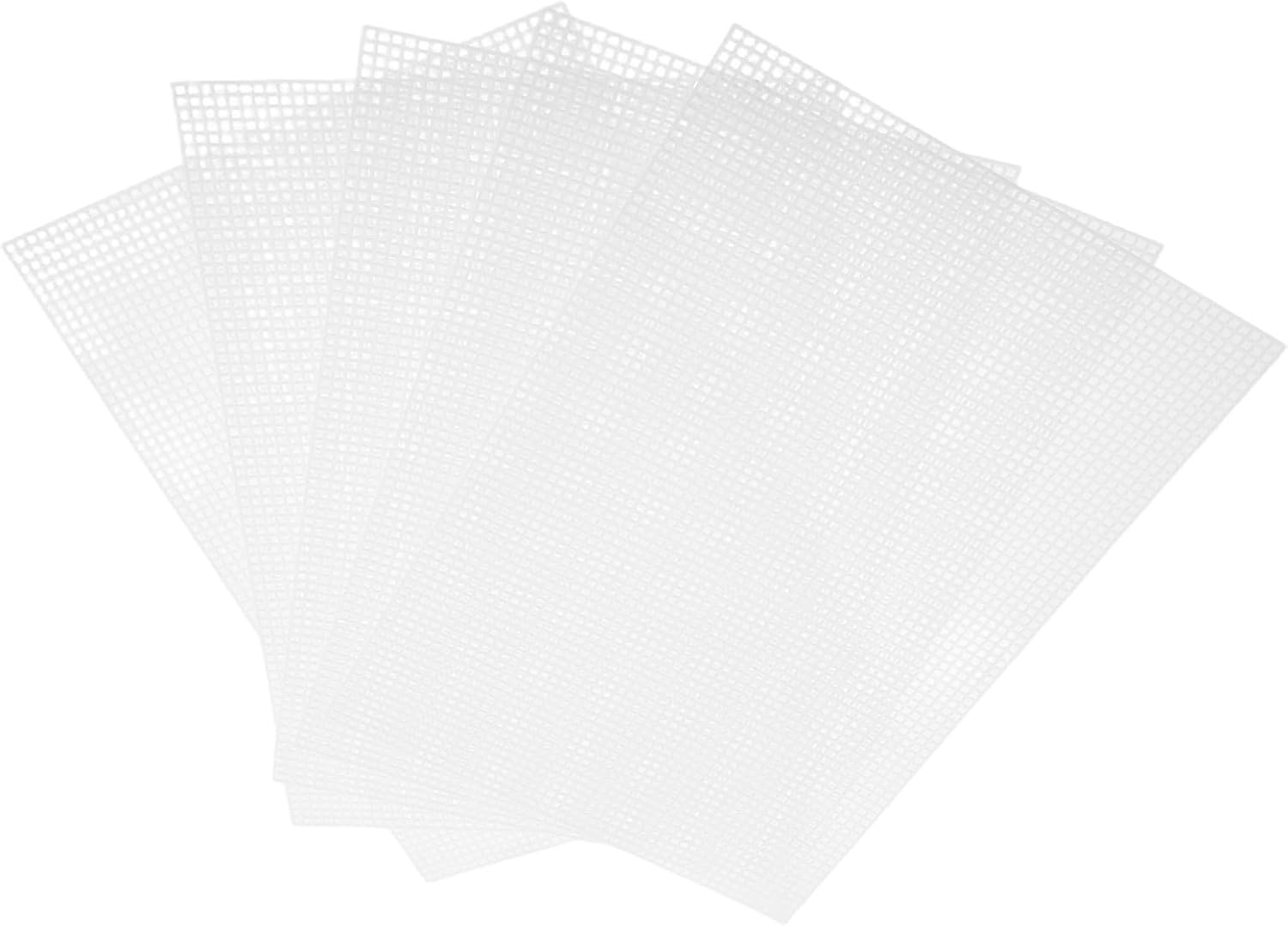 ULDIGI 5pcs Plastic Mesh Canvas Sheets for Needlework and Embroidery Projects Blank Sturdy Fabric for Creative Cross Stitching