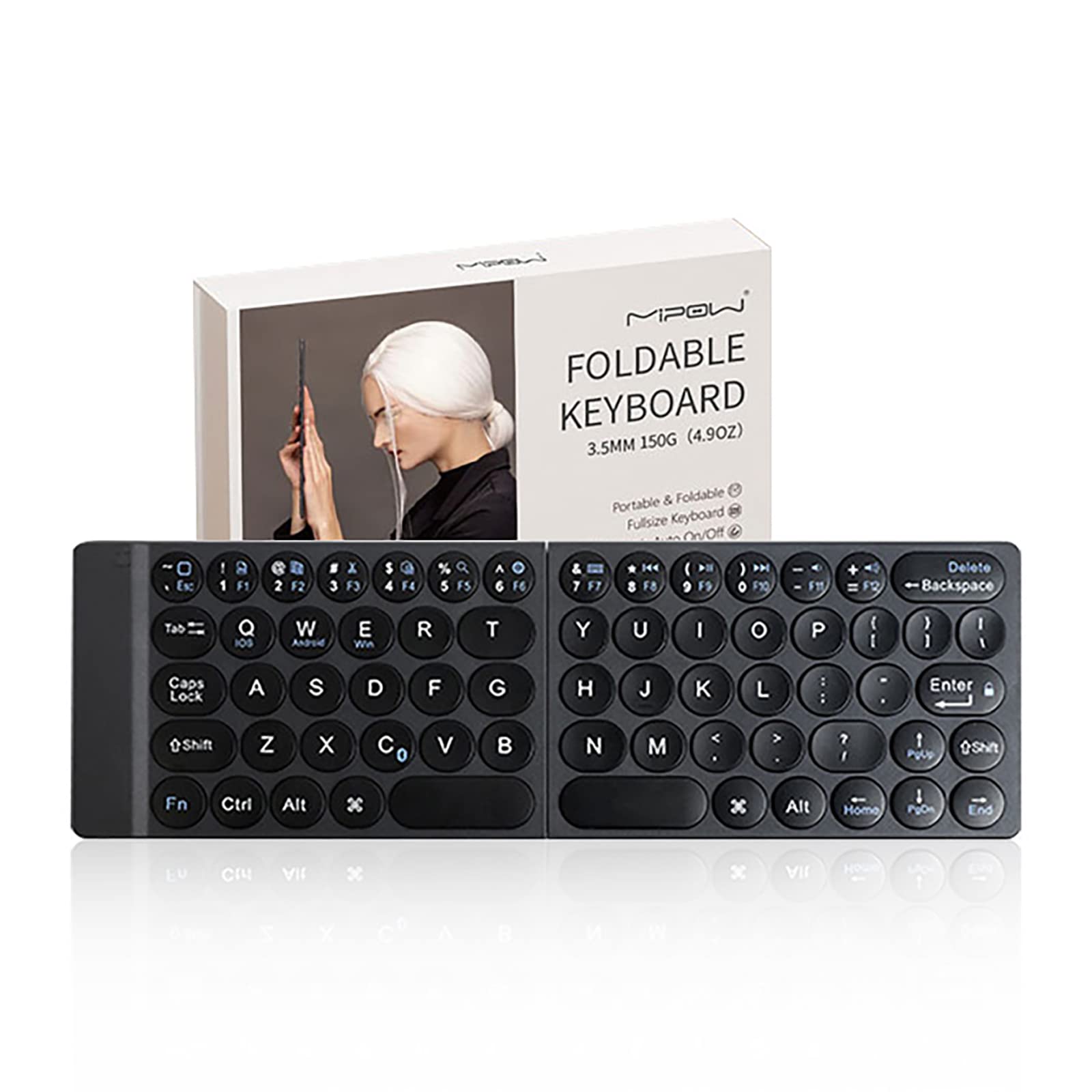 Buy MIPOW Folding Keyboard, 3.5mm Folding Bluetooth Keyboard, Lightest