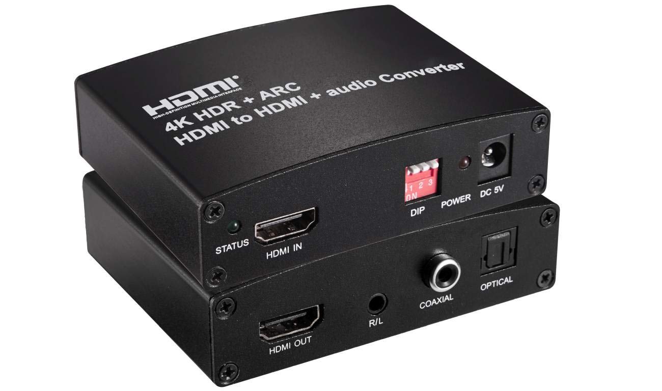 PremiumCord Wzmacniacz/Przedłużacz Sygnału HDMI 2.0A 4Kx2K @ 60Hz Ekstraktor Dźwięku Obsługuje HDMI 4K