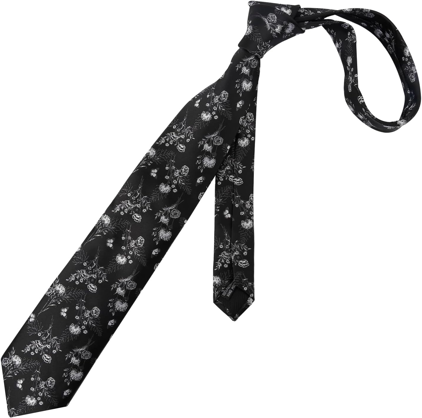 Alizeal Mens 3.15inch Delicate Colorful Floral Tie with Garden Flower Print Pocket Square - Image 3