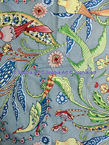 The Yard - Tessuto in voile con stampa indiana a forma di pavone, stampa etnica Sanganer Kurti in cotone, per sartoria, cucito, trapuntatura zingara
