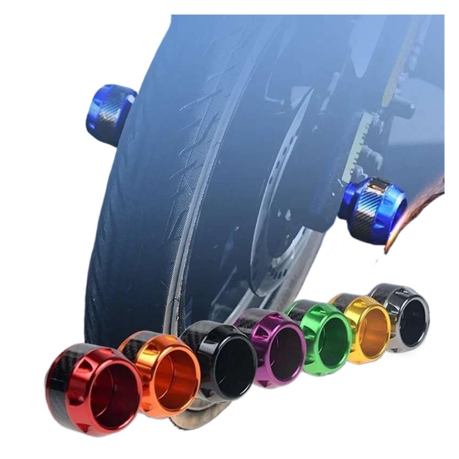 Protezione Antiurto Per Moto In Lega Di Alluminio Ruote Scooter Forcella Anteriore Telaio Cursori(2Pcs Gray)
