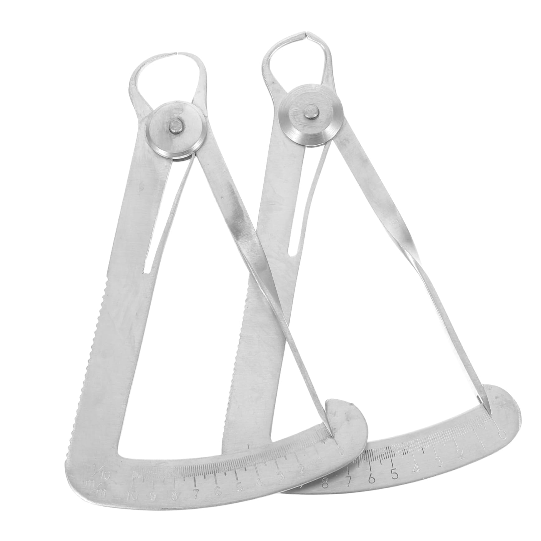 MUCKLILY 2pcs High-Precision Internal Caliper Stainless Steel Jewelry Thickness Gauge Precision Measuring Tool for Jewelry Making